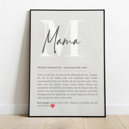 Muttertag Geschenk Poster Mama