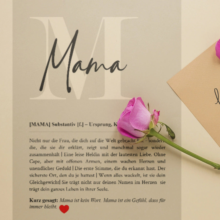 Muttertags Geschenk Grußkarte A6 mit Umschlag (Weiß)