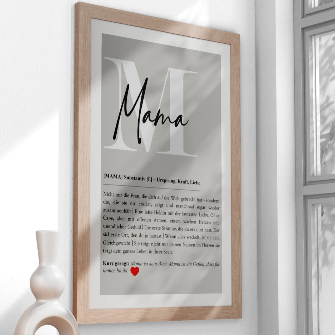 Muttertag Geschenk Poster Mama