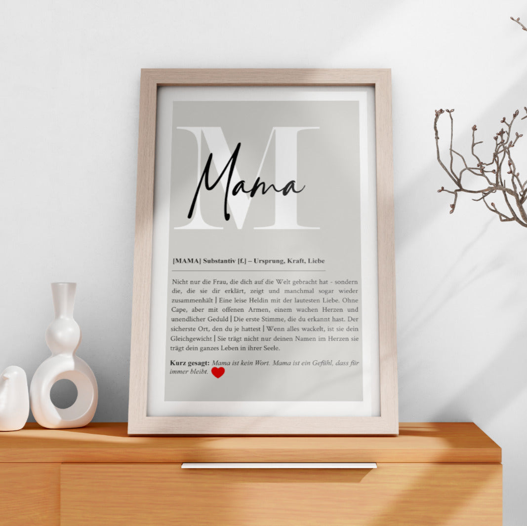 Muttertag Geschenk Poster Mama