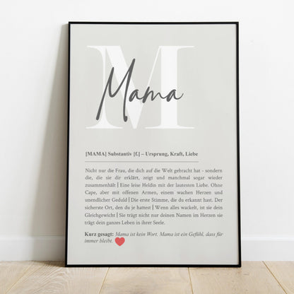 Muttertag Geschenk Poster Mama
